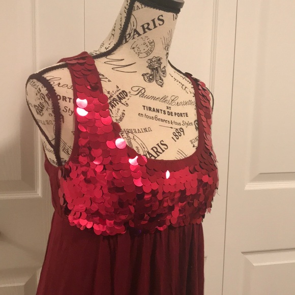 Wet Seal Red Sequence Dress - Picture 2 of 5